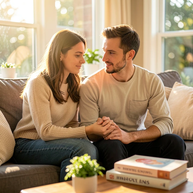 Couple supporting each other through the emotional challenges of IVF