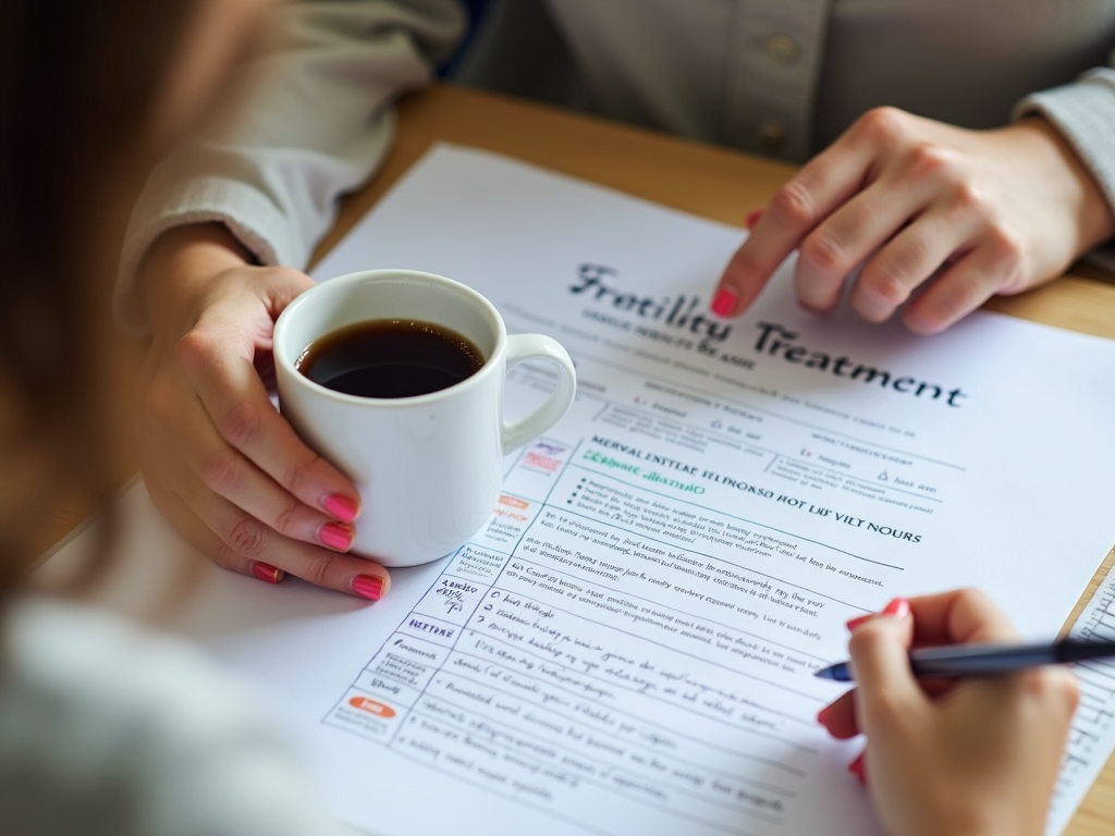 Woman reviewing insurance for fertility coverage.