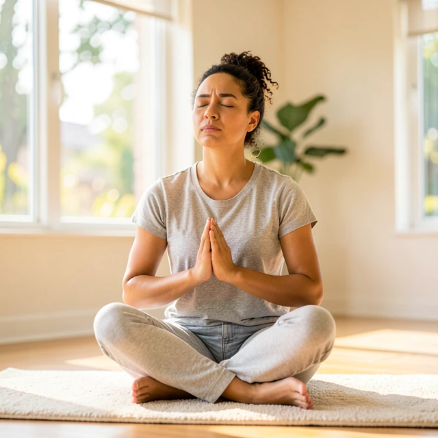 Woman practicing mindfulness to build emotional resilience during infertility
