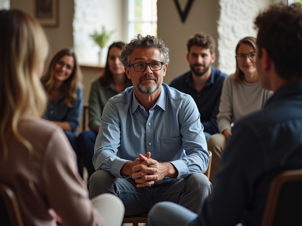 A support group sharing infertility experiences.