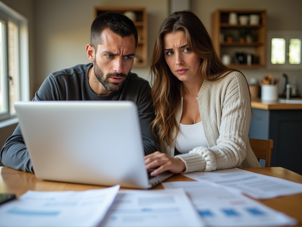 Couple discussing financial planning for IVF treatment