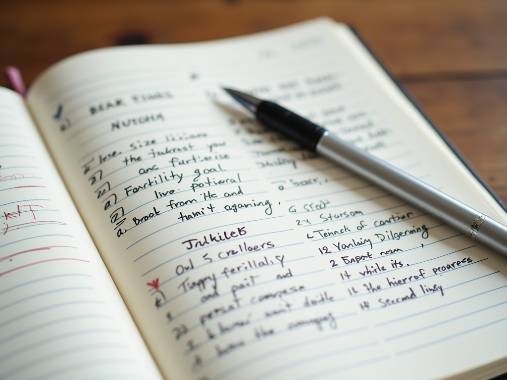 Fertility journey journal