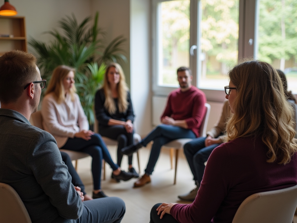 A support group meeting for infertility.