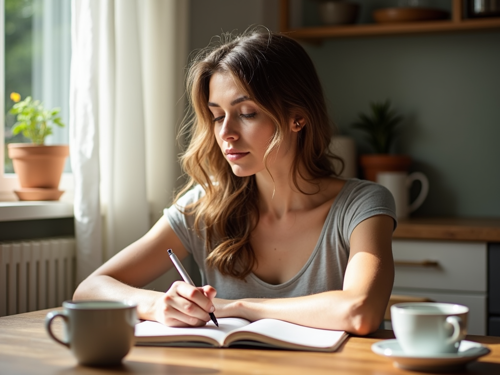 Woman journaling about her fertility treatment experience