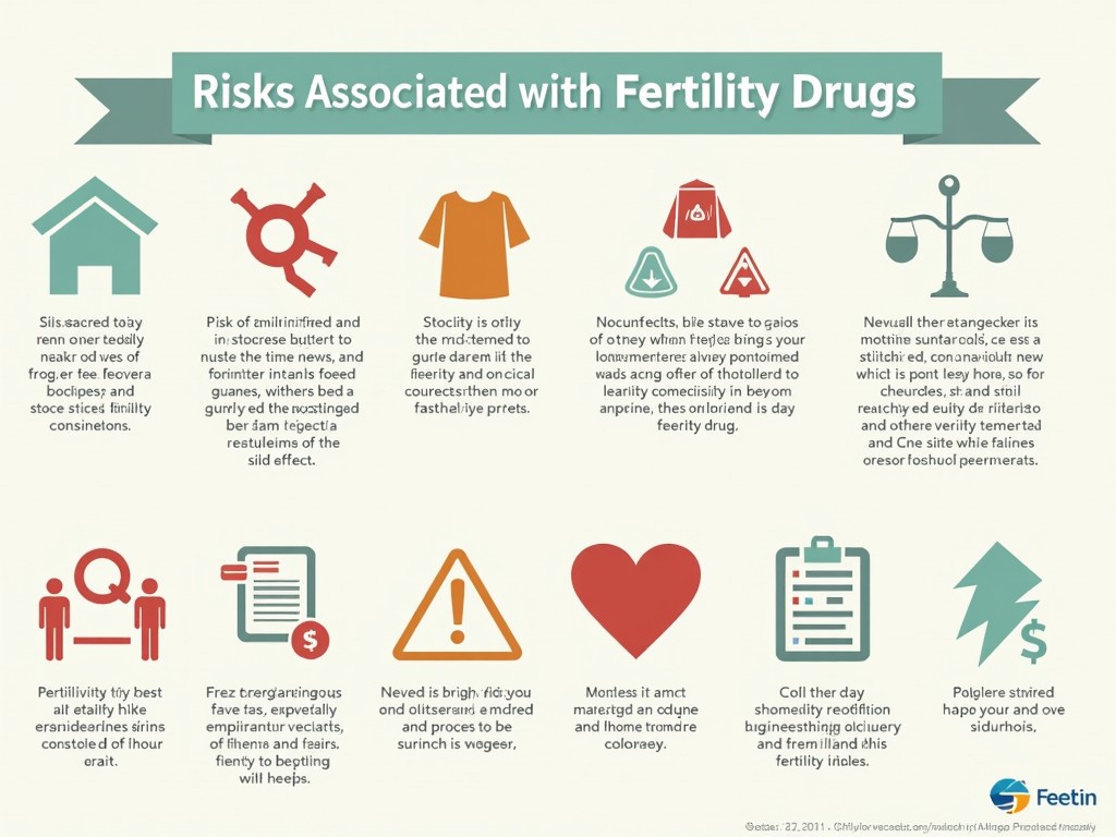Infographic explaining the risks associated with fertility drugs.