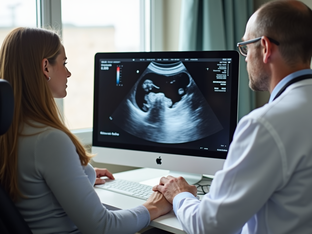 Woman discussing PCOS diagnosis with her doctor.