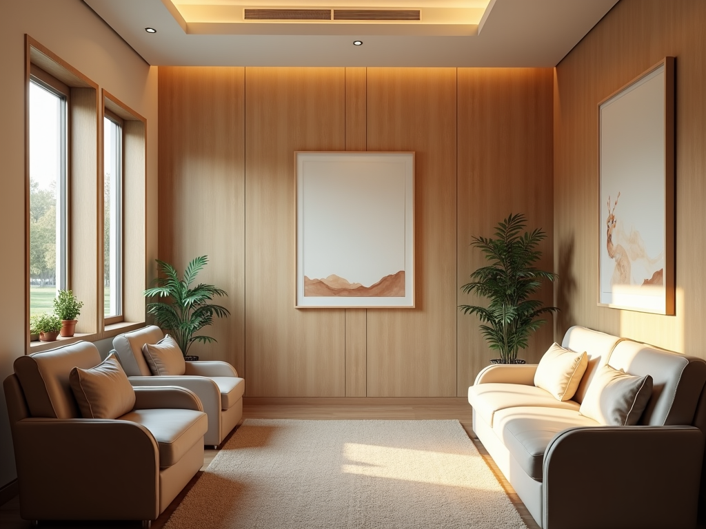A welcoming fertility clinic waiting room