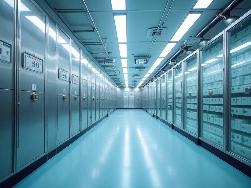 Laboratory with cryogenic storage tanks