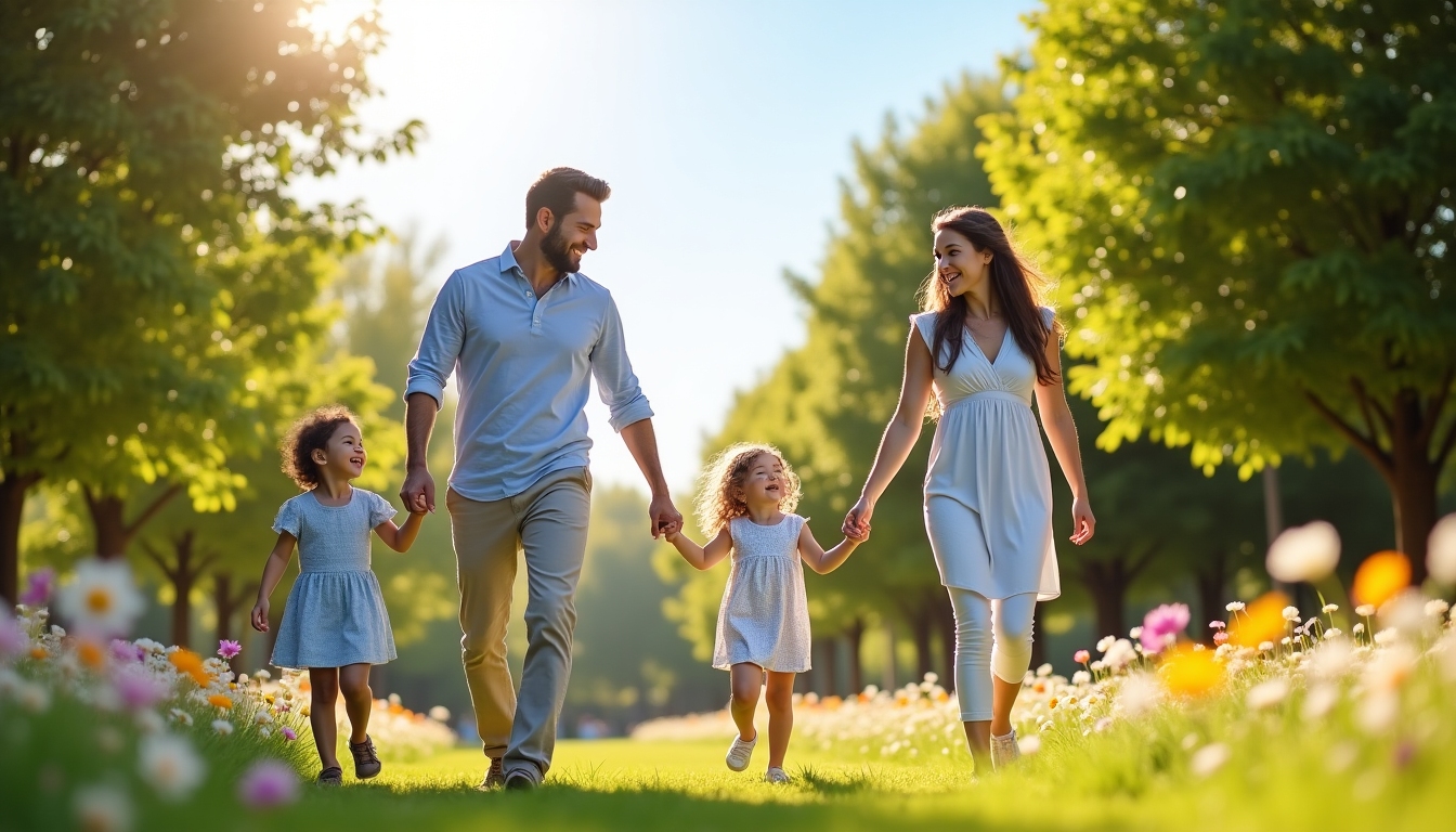 Family enjoying time together after successful fertility preservation.
