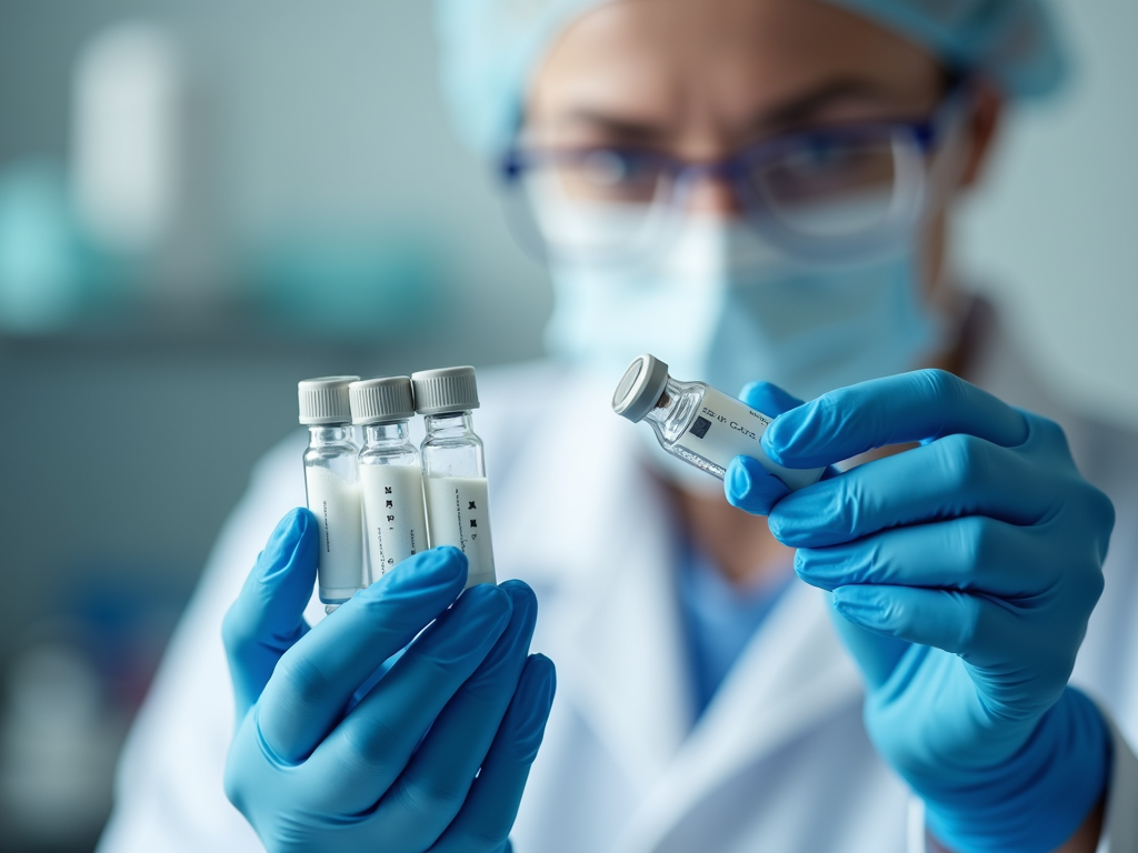 Frozen sperm vials in lab