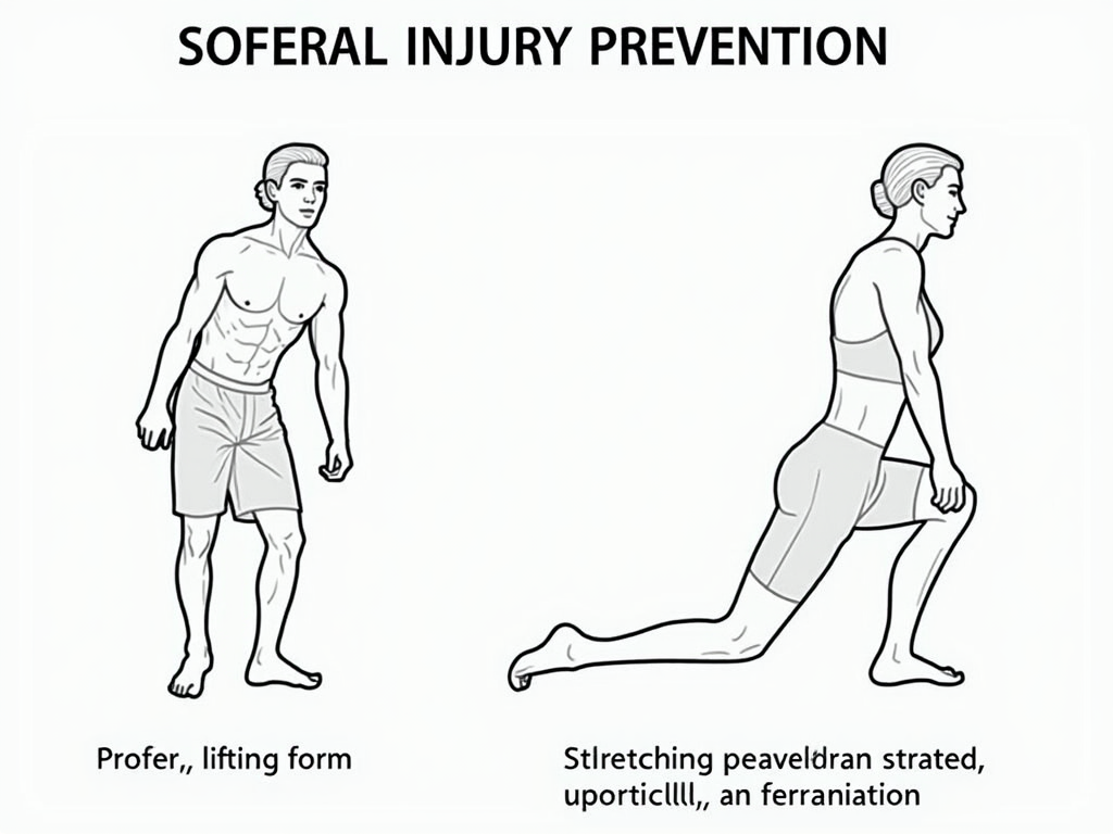 Injury prevention techniques diagram.