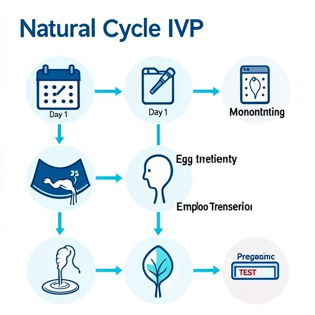 Step-by-step timeline of Natural Cycle IVF process