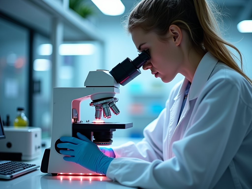Scientist working with embryos