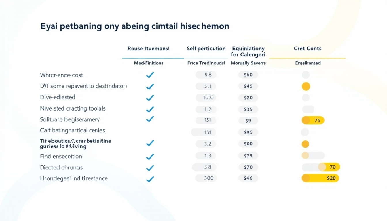 Chart showing the potential costs involved in IVF procedures.