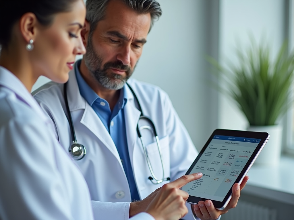Doctor explaining fertility test results