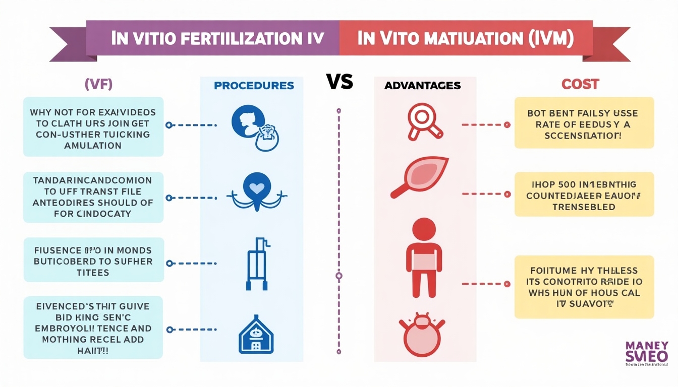 Side-by-side comparison chart of IVF and IVM features.