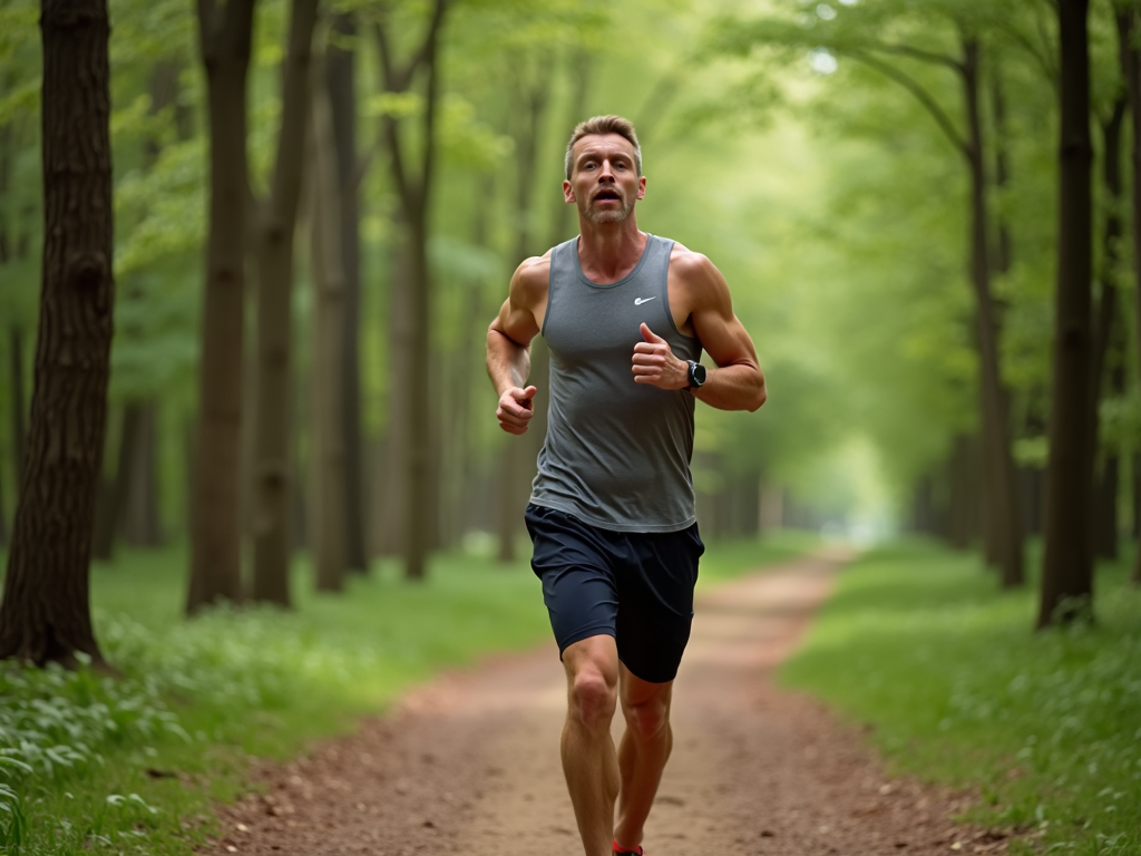 A man exercising to boost male fertility during IVF.