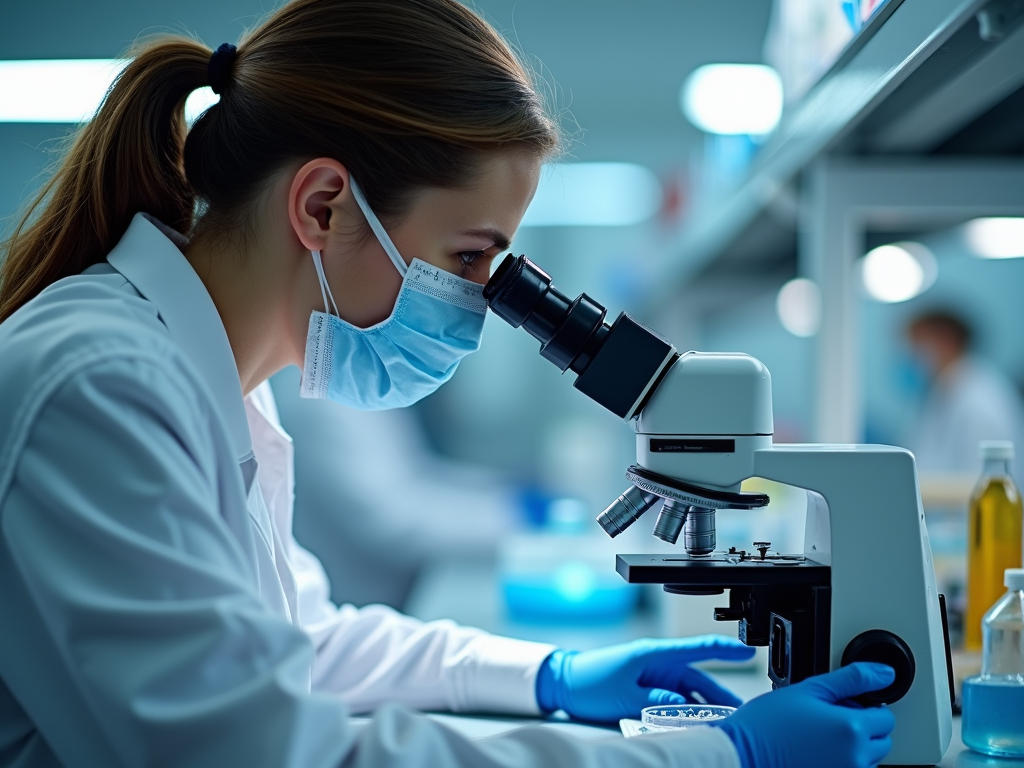 IVF lab preparing embryos.