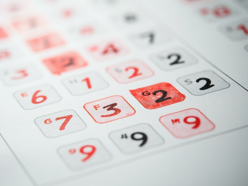 Irregular menstrual cycle calendar