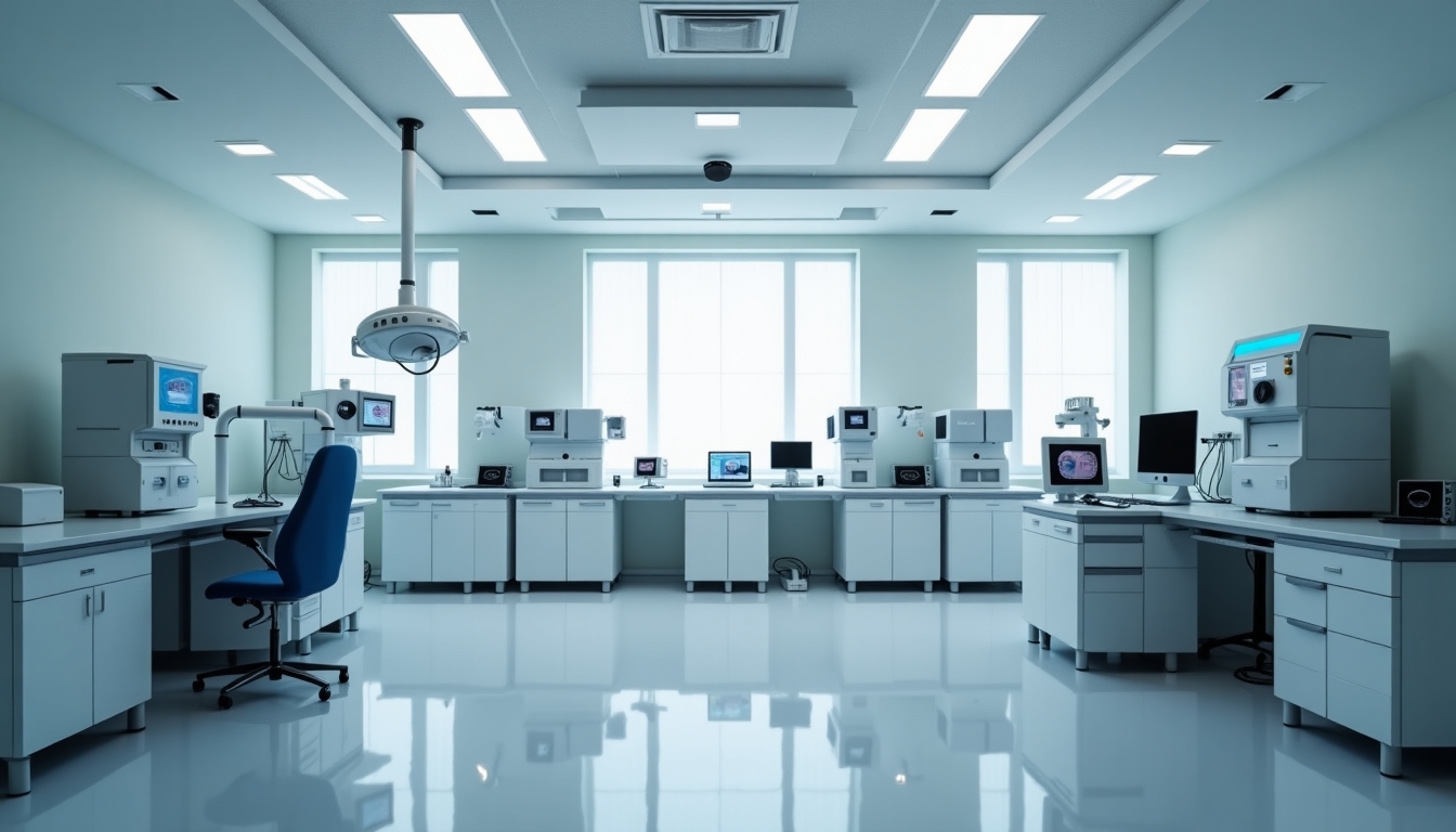 An IVF laboratory setup, showcasing precision and advanced technology.