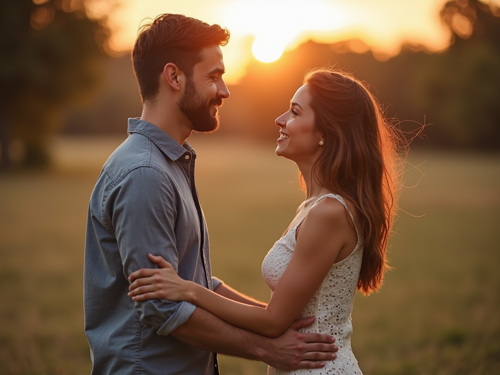 A couple supporting each other through the IVF journey.