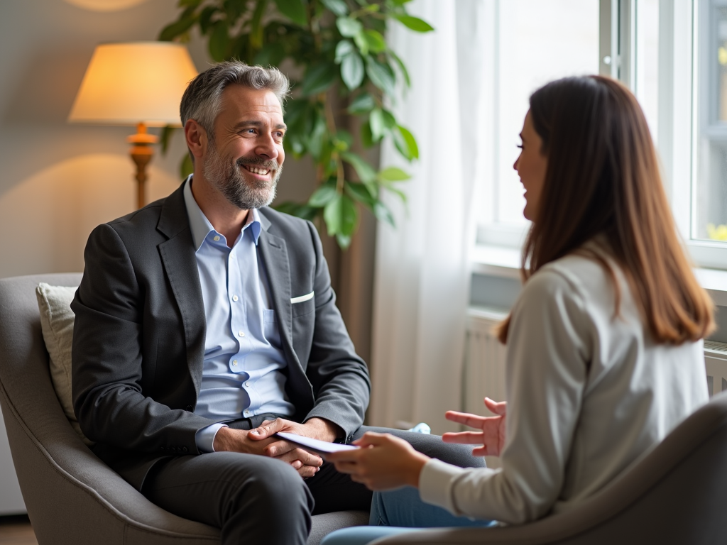 Fertility specialist providing personalized care to LGBTQ+ couple