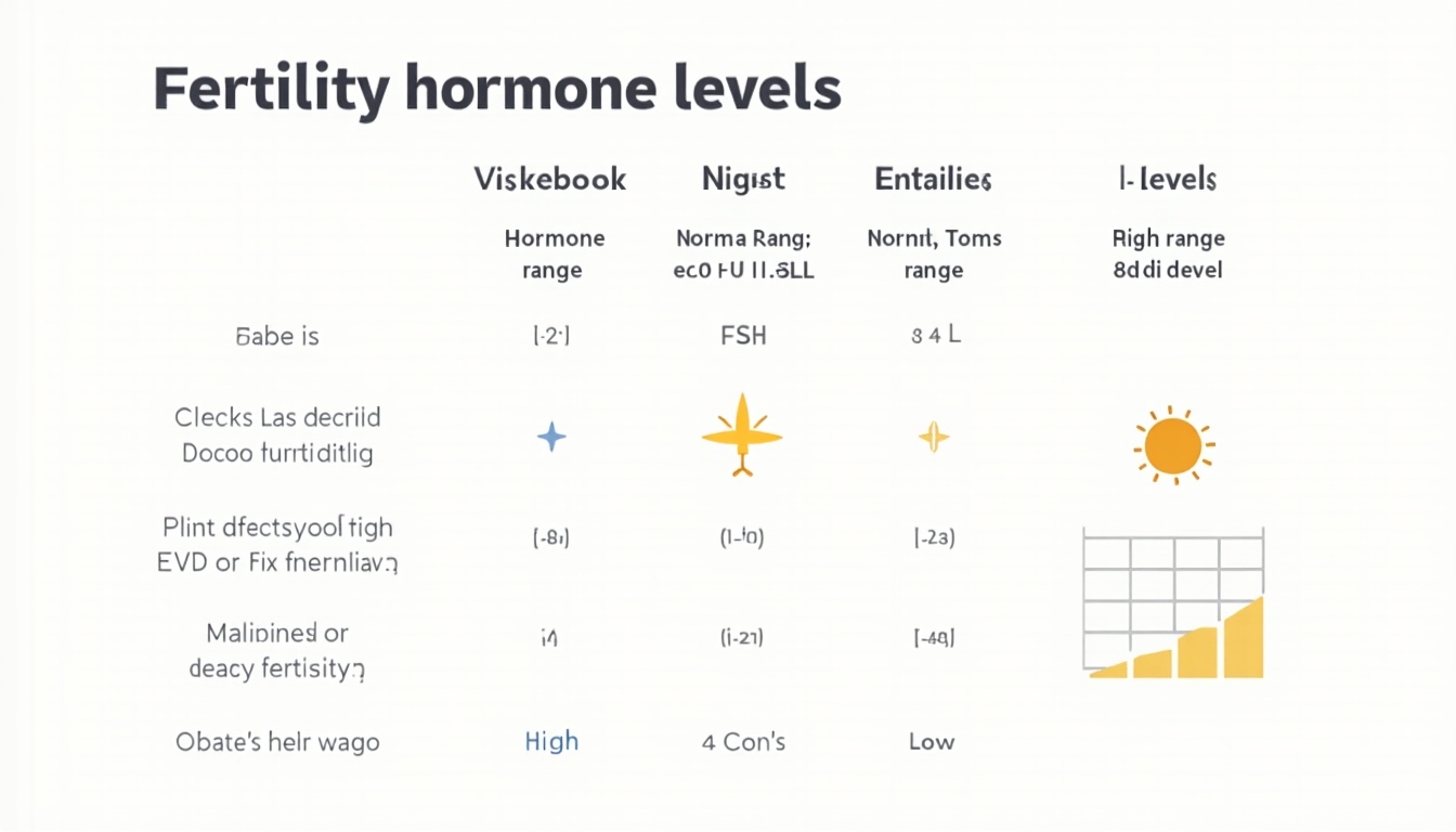 Fertility hormone levels table