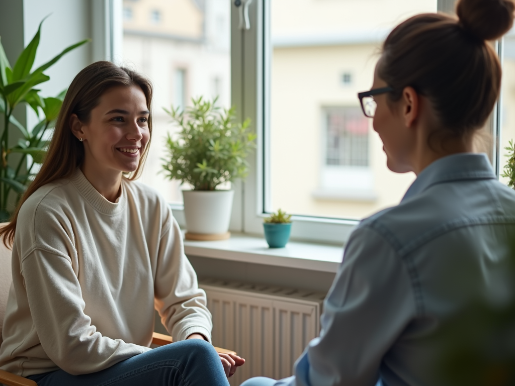Therapist and patient in counseling session