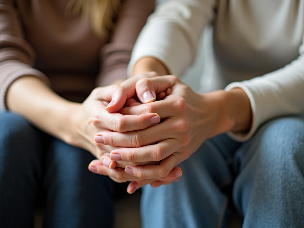 Couple supporting each other through infertility
