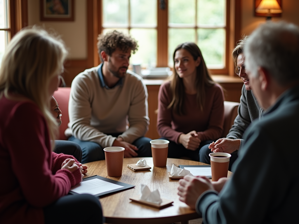 Fertility support group meeting