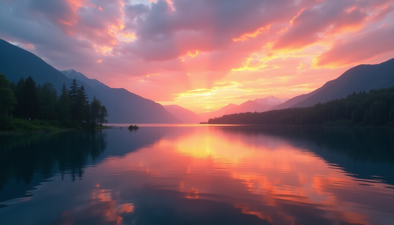 A serene landscape showing inspiration from nature.