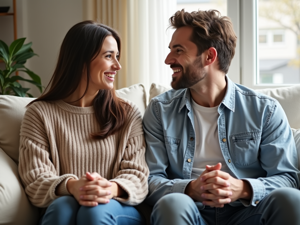 Couple offering each other support during infertility struggles.