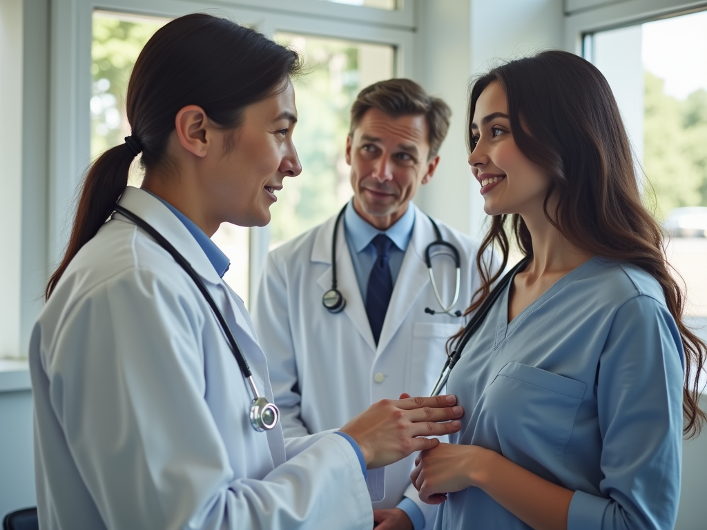 A couple learning about IVF treatment options.