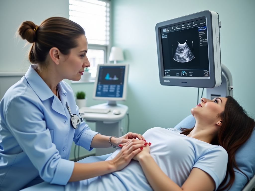 Ultrasound during egg freezing procedure