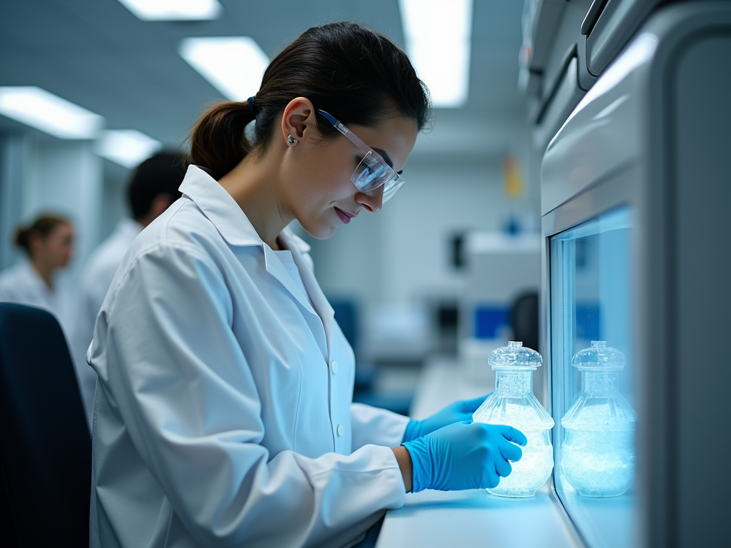 Fertility lab with frozen samples