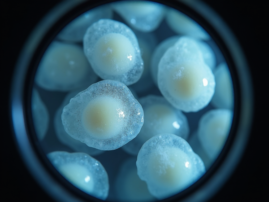 Laboratory equipment used in reproductive medicine for handling eggs and embryos.