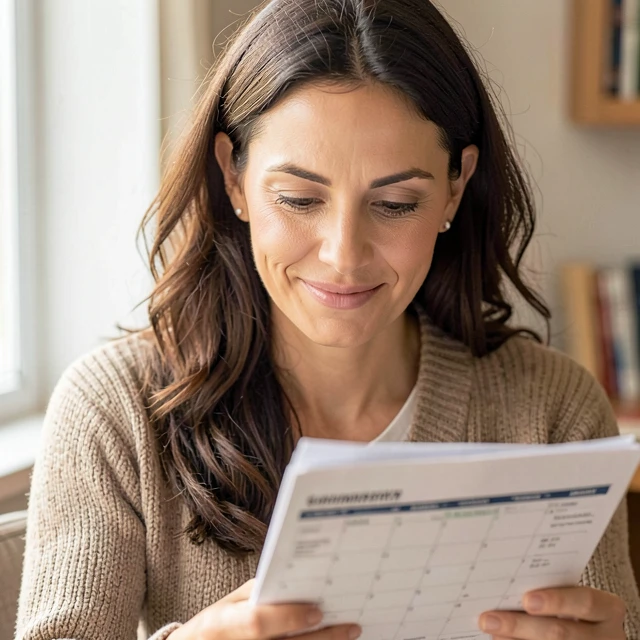 Woman in her late 30s thoughtfully considering her fertility timeline and options