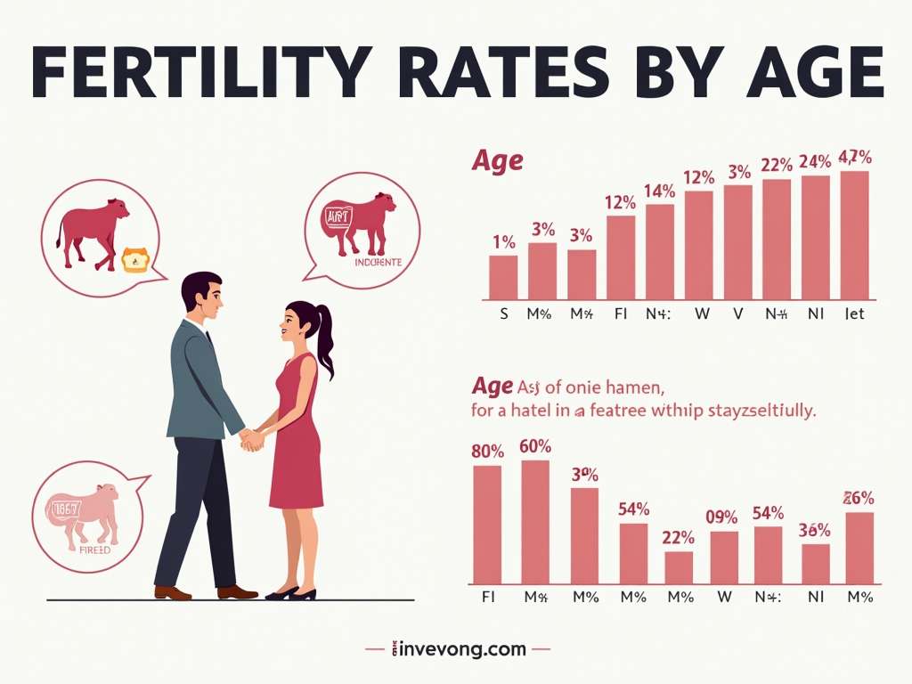 Infographic on age-related fertility rates