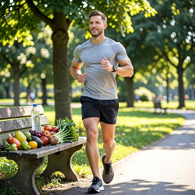 Man adopting healthy lifestyle habits to improve fertility