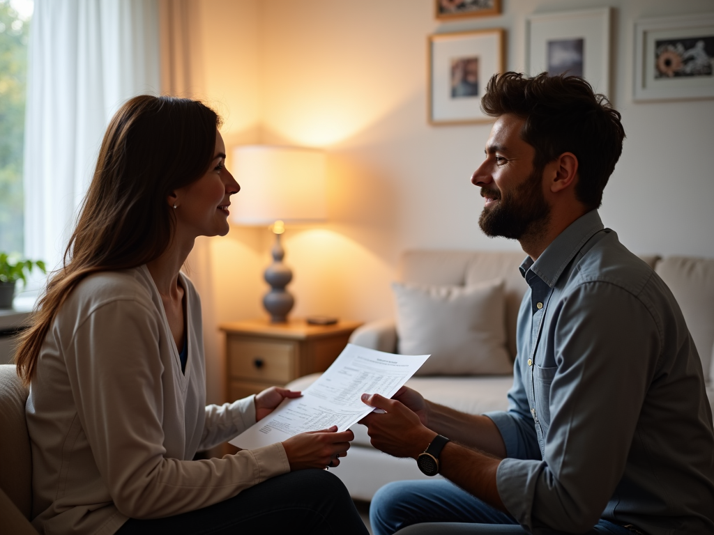 A fertility specialist discusses test results with a couple, providing guidance and support.