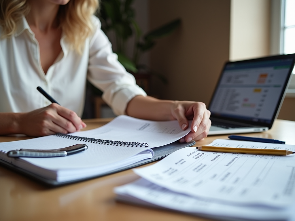 Woman budgeting for fertility treatments