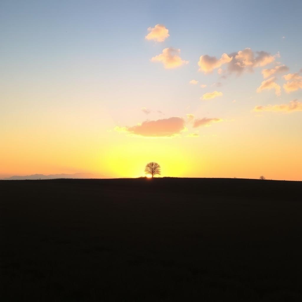 A sunrise over a field with a tree, symbolizing hope in fertility treatments.