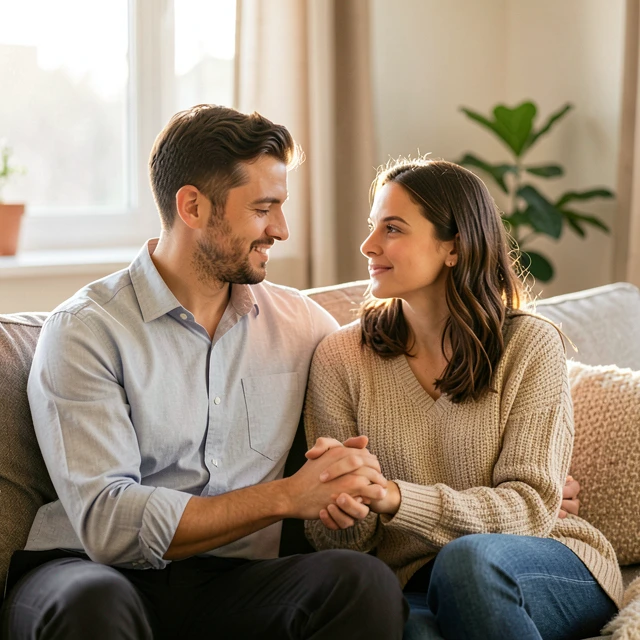 Couple providing emotional support during fertility challenges