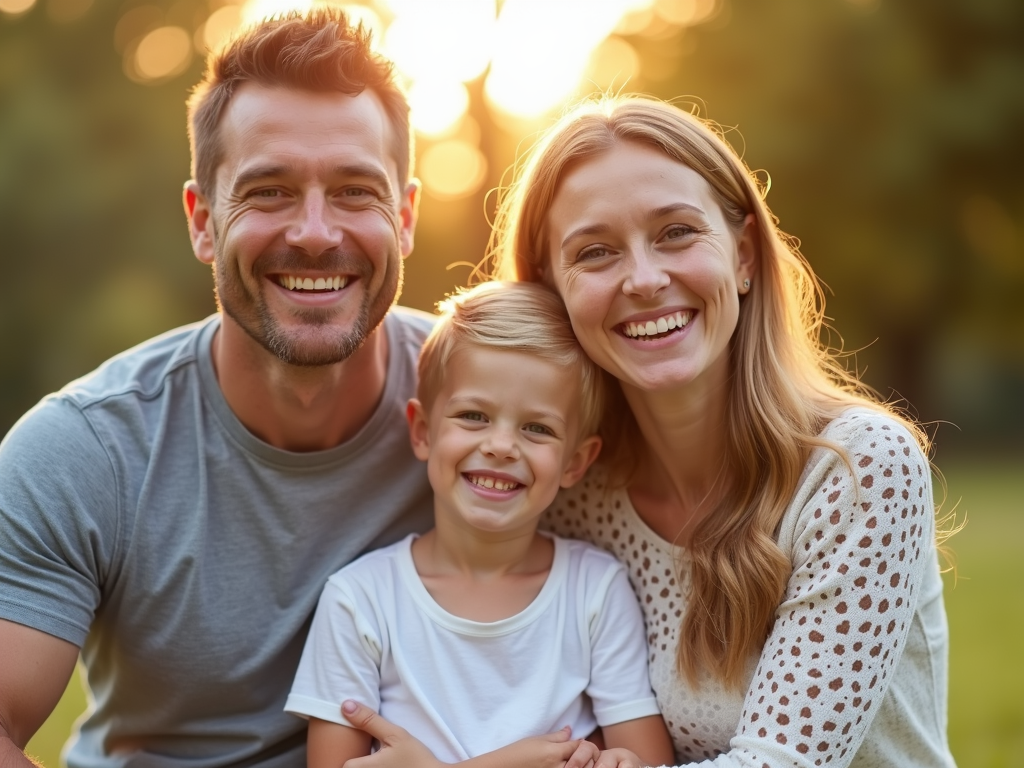 A family who has preserved their fertility