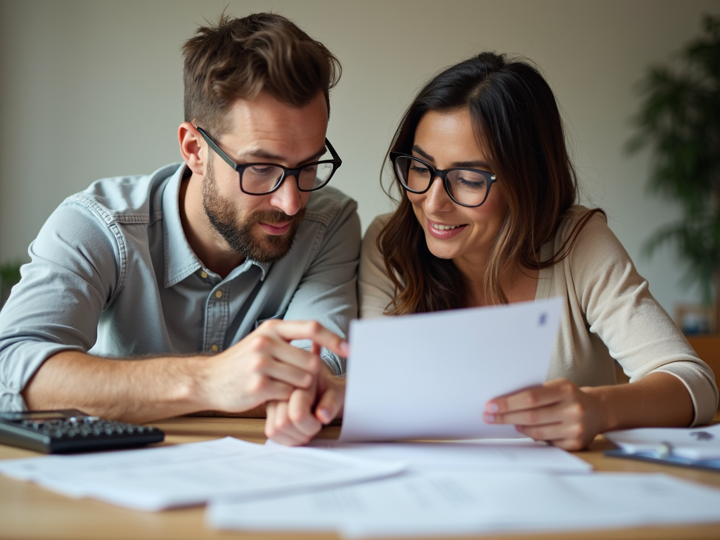 Couple managing finances for infertility treatments