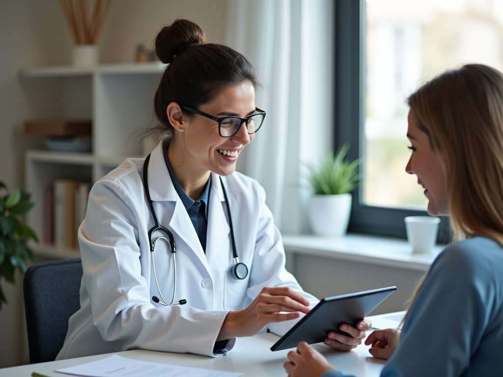 A doctor explaining fertility preservation options to a patient