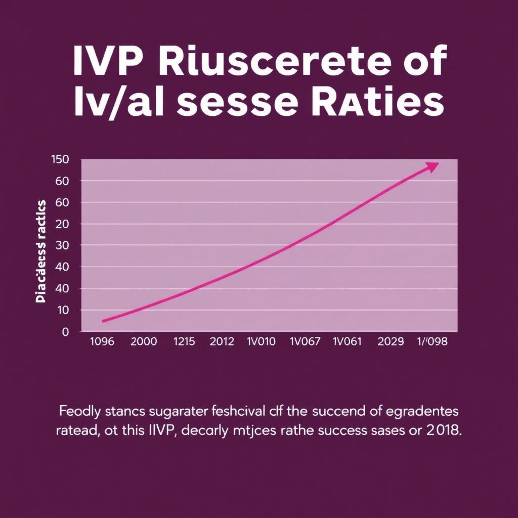 A line graph showing the increasing success rates of IVF