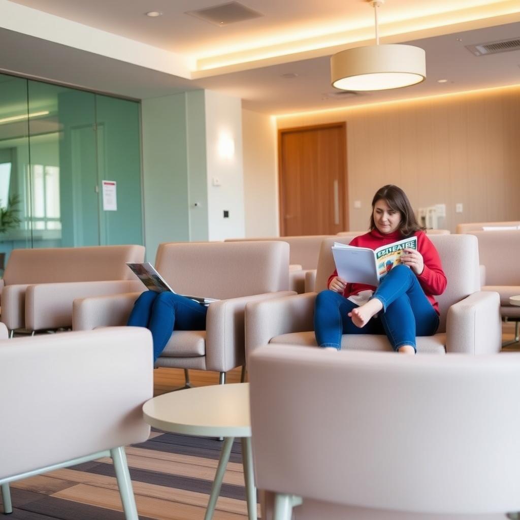 Fertility clinic waiting room.