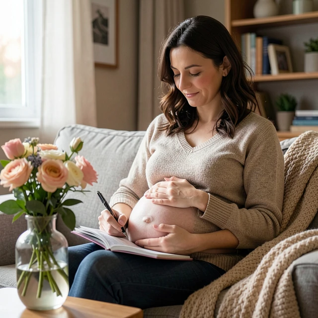Woman navigating the emotional aspects of pregnancy and healing