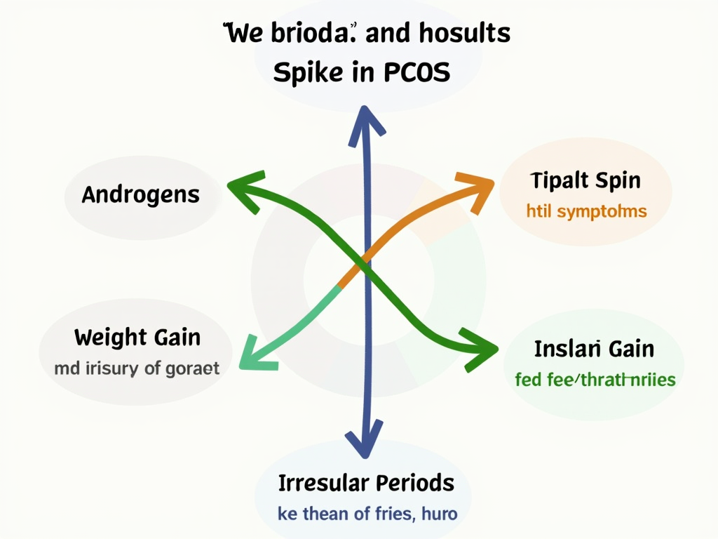 PCOS hormone imbalance infographic